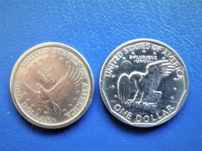 Statele Unite ale Americii SUA (USA) LOT 2 MONEDE 1 DOLLAR 1979 P si 2000 D -229 foto