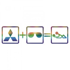 Sticker Mitsubishi Life Relax , Autocolant Cool pentru Tuning Casual foto