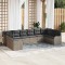 vidaXL Set de canapele pentru grădină cu pernă 10 pcs Gri Rattan poli 3354548