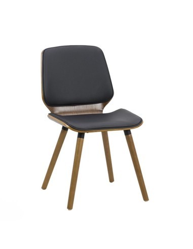 Scaun bucatarie BUC 019, lemn, piele ecologica, 100 kg, negru
