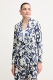 Marella sacou Emme by Marella culoarea albastru marin, un singur rand de nasturi, cu imprimeu, 2515041181200
