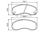 Set placute frana,frana disc KIA K2500 (SD) (2003 - 2016) BOSCH 0 986 494 314