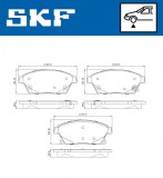 Set placute frana fata SKF VKBP80057A