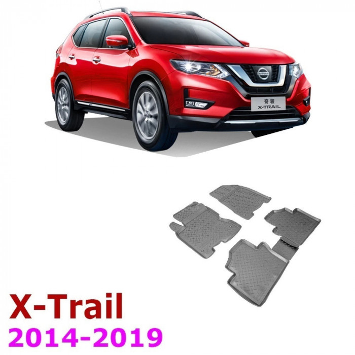 Covorase cauciuc stil tavita NISSAN X-TRAIL T32 (2014 - 2019)