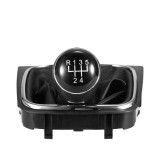 Nuca Schimbator 6 Viteze Inel Crom VW Golf 5 Golf 6 Jetta Piele Ecologica