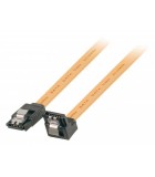 Cablu SATA 6Gb/s SATA 7pin mama cu blocare - SATA 7-pin mama 90grade cu blocare 1m galben VALUELINE