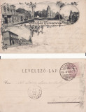 Timisoara 1899: Sinagoga Iudaica, Colaj-Litografie Rara. Carte Postala Banat, Timisoara