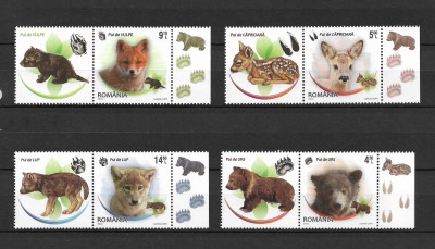 ROMANIA 2012 - PUI DE ANIMALE SALBATICE, VINIETA 2, MNH - LP 1960c foto