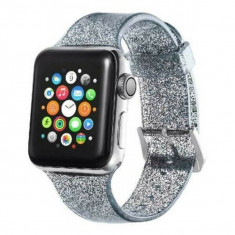 Curea silicon Apple Watch 38mm / 40mm, bratara ceas seria 1, 2, 3, bling bling foto