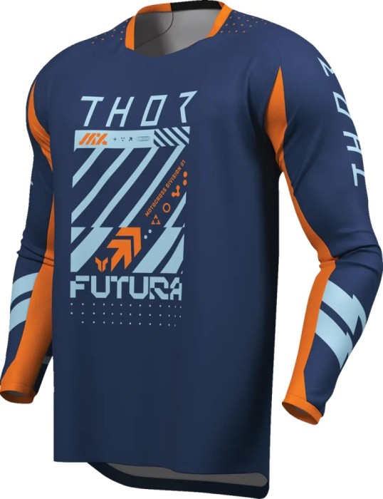 Tricou atv/cross Thor Launchmode Futura, culoare bleumarin/portocaliu, marime L Cod Produs: MX_NEW 29108426PE