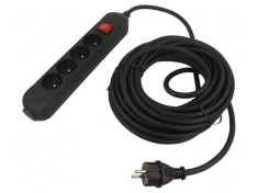 Prelungitor Electric 4 Prize Negru 10m 16A