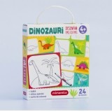 Joc educativ Mimorello - Dinozauri. Desenam pas cu pas