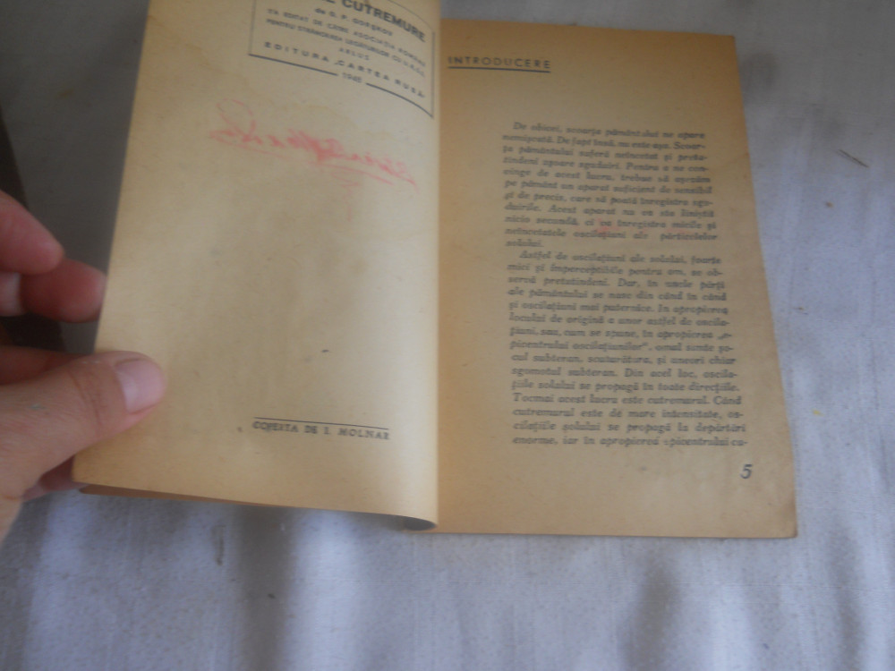 DESPRE CUTREMURE G.P.GORSKOV-1948,EDITURA CARTEA RUSA | Okazii.ro