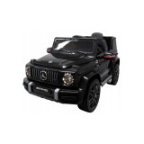 Masinuta electrica cu telecomanda, roti EVA, scaun piele Mercedes G63 - Negru