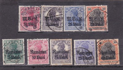Romania 1917/18 - Ocupatia germana cu supratipar stampilat foto