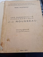 Basil Munteanu - Une personalite preromantique: J. - J. Rousseau
