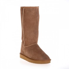 Cizme Piele Tip UGG Model Camel Clasic Lung y foto