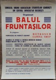 Afis de mici dimensiuni Balul Fruntasilor 1973