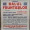 Afis de mici dimensiuni Balul Fruntasilor 1973