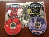 colectie 4 DVD disc fotbal Three Lions Roared History of England, Germany - England, England - Holland, Destination Germany VG+