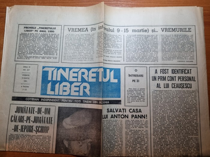 tineretul liber 9 martie 1991- art john lennon