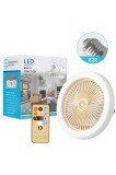 Cumpara ieftin Ceiling fan with light, Remote control, 3 speeds, 10", White