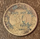 C50 - Moneda foarte veche - Franta - 50 centimes - Chambre de commerce - 1929