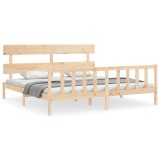 Cumpara ieftin Cadru de pat fara saltea, 200x200 cm, lemn masiv pin