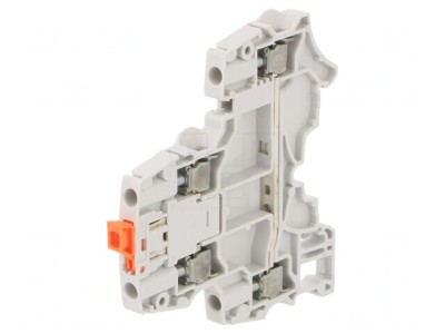 Conector de Șine 0,2-4mm&amp;sup2; 2 Piste 4 Borne Gri 5,2mm foto