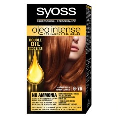 Vopsea de Par Permanenta, Fara Amoniac, SYOSS Oleo Intense, 6-76 Nuanta Aramiu Cald, 115 ml, Vopsea Permanenta, Vopsea Fara Amoniac, Vopsea SYOSS, Vop foto