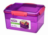 Cutie alimente plastic 4 compartimente Sistema Lunch 2.3L diverse culori