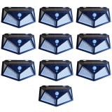 Set 10 lampi cu incarcare solara, cu senzori de amurg, miscare si lumina, 3 trepte de iluminare, 114 x LED, K KATHODE