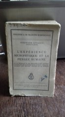 L&amp;#039;EXPERIENCE MICROPHYSIQUE ET LA PENSEE HUMAINE - STEPHANE LUPASCO (EXPERIENTA MICROFIZICA SI GANDIREA UMANA) foto
