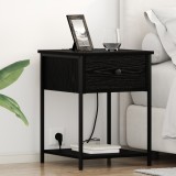 vidaXL Dulap de noapte Stejar negru 42 x 41 x 56 cm Lemn compozit