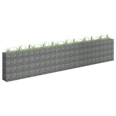 Gossi strat inaltat gabion, 450 x 30 x 90 cm, otel inoxidabil foto