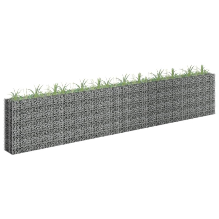 Gossi strat inaltat gabion, 450 x 30 x 90 cm, otel inoxidabil
