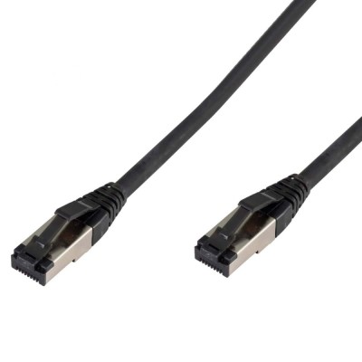 Cablu STP CAT8 Patchcord 2.5m RJ45-RJ45 negru max 40GB foto
