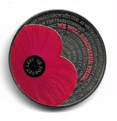 JERSEY - 2017 WE WILL REMEMBER THEM - Moneda Comemorativa foto