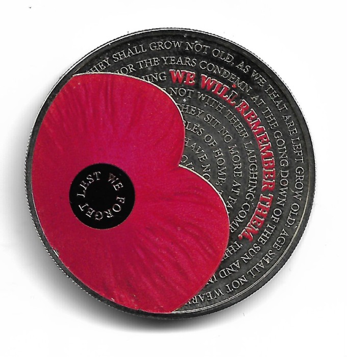JERSEY - 2017 WE WILL REMEMBER THEM - Moneda Comemorativa