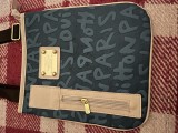 Cumpara ieftin Geanta Umar Postas Barbati, Crem-Gri Albastrui, Trendy 2023, 22.5x1x25.5cm