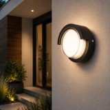 Aplica Siera LED Round Erste 12W 6000K IP65 Exterior 170x170x90mm Lampa Rotunda Rezistenta Apa Praf Iluminat Eficient Perete Garaj Gradina