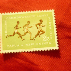 Timbru Papua Noua Guinee - Jocuri Sportive 1962 ,val. 2,3sh , sarniera