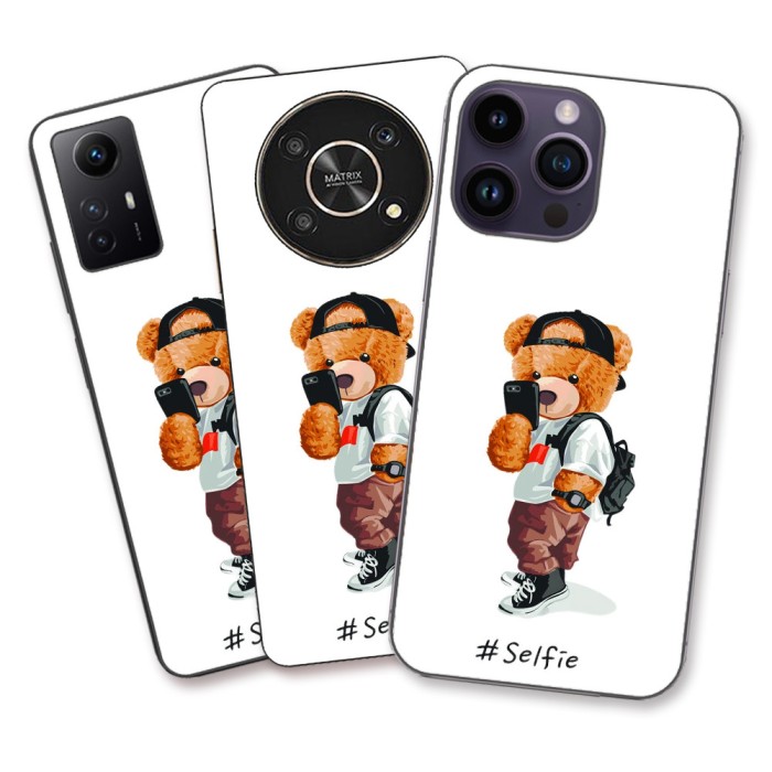 Husa Apple iPhone 11 Silicon Gel Tpu Model Bear Teddy Selfie
