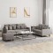 vidaXL Set de canapea cu perne, 3 piese, gri taupe, material textil 3201679