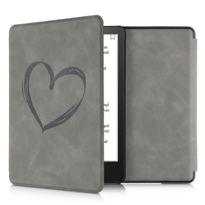 Husa pentru Kindle Paperwhite 11, Piele ecologica, Gri, kwmobile, 56257.03 foto