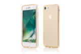 Cumpara ieftin Husa Silicon iPhone SE 2 2020 Soft Touch Clear Gold Vetter