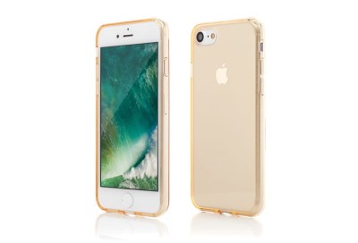 Husa Silicon iPhone SE 2 2020 Soft Touch Clear Gold Vetter foto