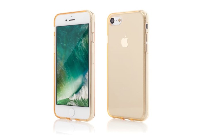 Husa Silicon iPhone SE 2 2020 Soft Touch Clear Gold Vetter