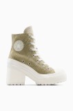 Converse tenisi Chuck 70 De Luxe Heel Pony Hair culoarea verde, A12813C