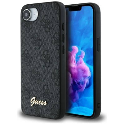 Husa originala Guess iPhone 16e Hardcase 4G Script Logo, negru, GUHMPSE4HG4SHK foto